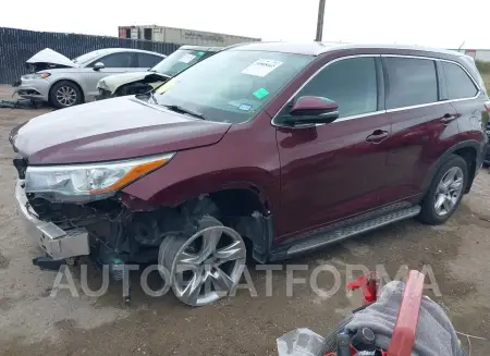 TOYOTA HIGHLANDER 2015 vin 5TDYKRFHXFS108713 from auto auction Iaai