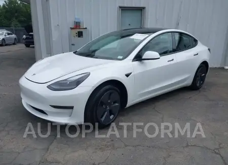 TESLA MODEL 3 2022 vin 5YJ3E1EA2NF112443 from auto auction Iaai