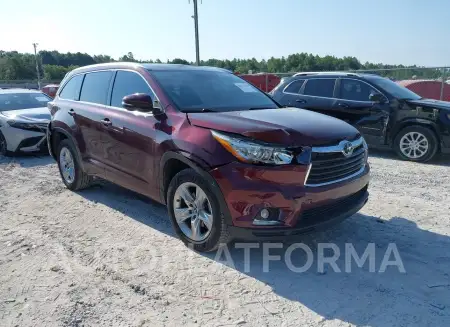 Toyota Highlander 2016 2016 vin 5TDYKRFH1GS183544 from auto auction Iaai