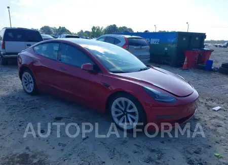 TESLA MODEL 3 2022 vin 5YJ3E1EA1NF286990 from auto auction Iaai