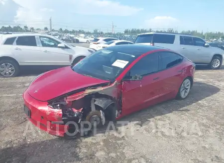 TESLA MODEL 3 2022 vin 5YJ3E1EA9NF185387 from auto auction Iaai