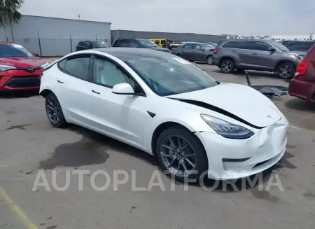 Tesla Model 3 2022 2022 vin 5YJ3E1EB8NF262808 from auto auction Iaai