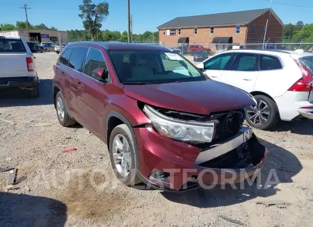 Toyota Highlander 2015 2015 vin 5TDDKRFH3FS184420 from auto auction Iaai