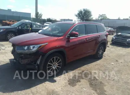 TOYOTA HIGHLANDER 2018 vin 5TDJZRFH7JS859287 from auto auction Iaai