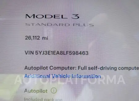 TESLA MODEL 3 2020 vin 5YJ3E1EA8LF598463 from auto auction Iaai