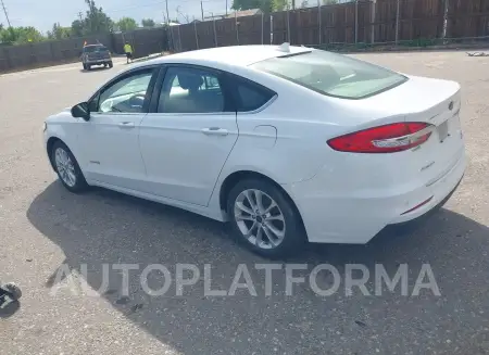 FORD FUSION HYBRID 2019 vin 3FA6P0LU1KR210460 from auto auction Iaai