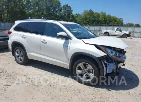 Toyota Highlander Hybrid 2019 2019 vin 5TDDGRFH5KS072620 from auto auction Iaai