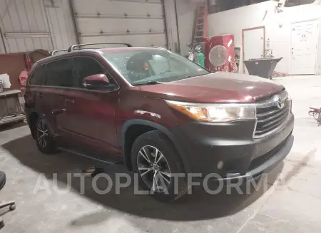 Toyota Highlander 2016 2016 vin 5TDJKRFH7GS289594 from auto auction Iaai