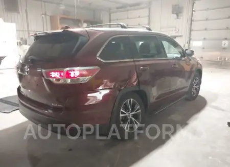 TOYOTA HIGHLANDER 2016 vin 5TDJKRFH7GS289594 from auto auction Iaai