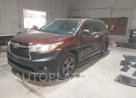 TOYOTA HIGHLANDER 2016 vin 5TDJKRFH7GS289594 from auto auction Iaai