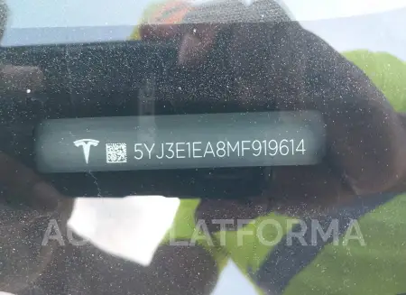 TESLA MODEL 3 2021 vin 5YJ3E1EA8MF919614 from auto auction Iaai