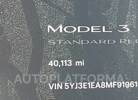 TESLA MODEL 3 2021 vin 5YJ3E1EA8MF919614 from auto auction Iaai