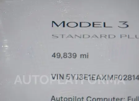 TESLA MODEL 3 2021 vin 5YJ3E1EAXMF028143 from auto auction Iaai