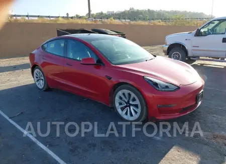 Tesla Model 3 2022 2022 vin 5YJ3E1EB2NF143930 from auto auction Iaai