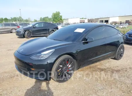 TESLA MODEL 3 2022 vin 5YJ3E1EC0NF293432 from auto auction Iaai