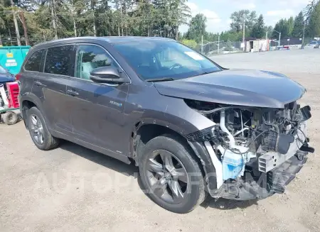 Toyota Highlander Hybrid 2019 2019 vin 5TDDGRFH9KS058994 from auto auction Iaai