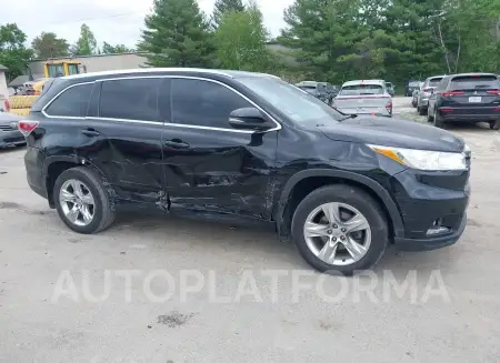 Toyota Highlander 2015 2015 vin 5TDDKRFH2FS200784 from auto auction Iaai