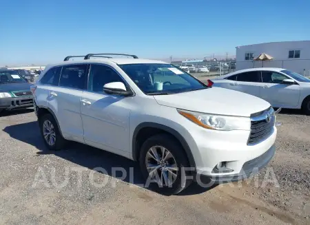 Toyota Highlander 2016 2016 vin 5TDZKRFH3GS121938 from auto auction Iaai