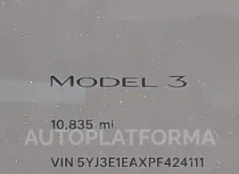 TESLA MODEL 3 2023 vin 5YJ3E1EAXPF424111 from auto auction Iaai