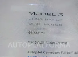 TESLA MODEL 3 2019 vin 5YJ3E1EBXKF513128 from auto auction Iaai