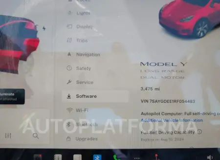 TESLA MODEL Y 2024 vin 7SAYGDEE1RF054483 from auto auction Iaai