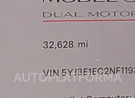 TESLA MODEL 3 2022 vin 5YJ3E1EC2NF119393 from auto auction Iaai