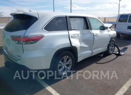 TOYOTA HIGHLANDER 2015 vin 5TDBKRFH4FS186944 from auto auction Iaai