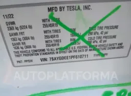 TESLA MODEL Y 2023 vin 7SAYGDEE1PF610711 from auto auction Iaai