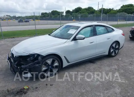 BMW I4 2023 vin WBY43AW03PFP47832 from auto auction Iaai