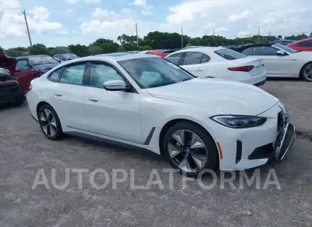 BMW I4 2023 vin WBY43AW03PFP47832 from auto auction Iaai