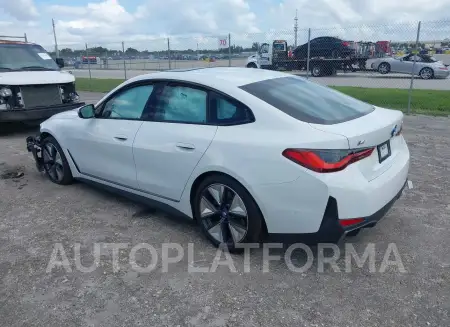 BMW I4 2023 vin WBY43AW03PFP47832 from auto auction Iaai