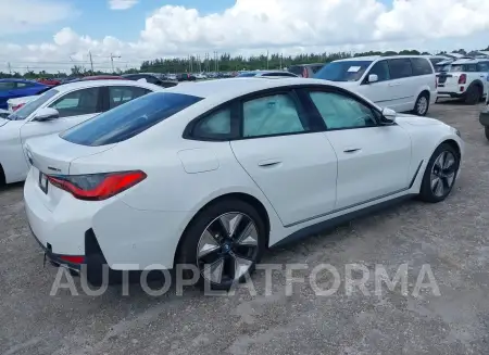 BMW I4 2023 vin WBY43AW03PFP47832 from auto auction Iaai