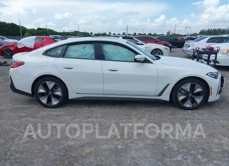 BMW I4 2023 vin WBY43AW03PFP47832 from auto auction Iaai