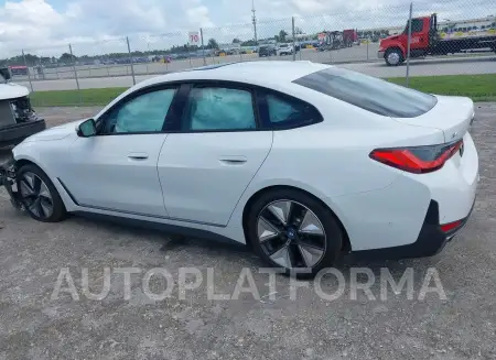 BMW I4 2023 vin WBY43AW03PFP47832 from auto auction Iaai