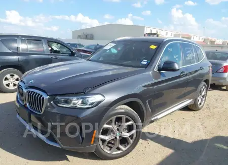 BMW X3 2023 vin 5UX43DP02P9R82303 from auto auction Iaai