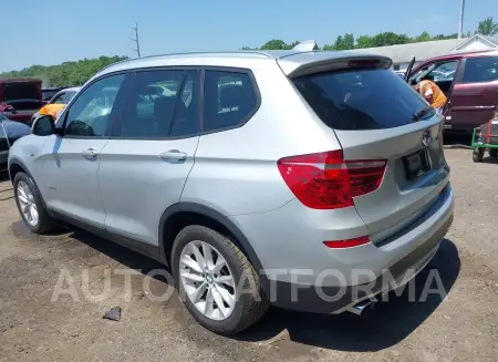 BMW X3 2016 vin 5UXWX9C50G0D73844 from auto auction Iaai