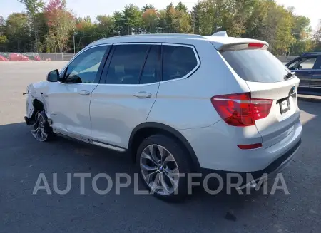 BMW X3 2016 vin 5UXWX9C51G0D91222 from auto auction Iaai