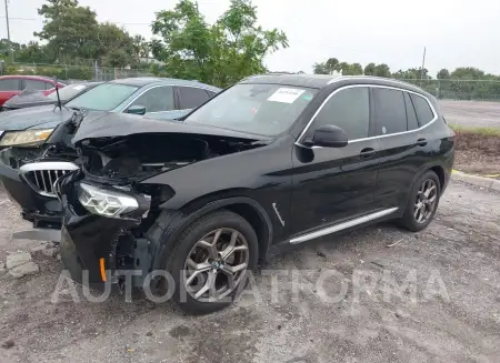 BMW X3 2022 vin 5UX43DP06N9L90870 from auto auction Iaai