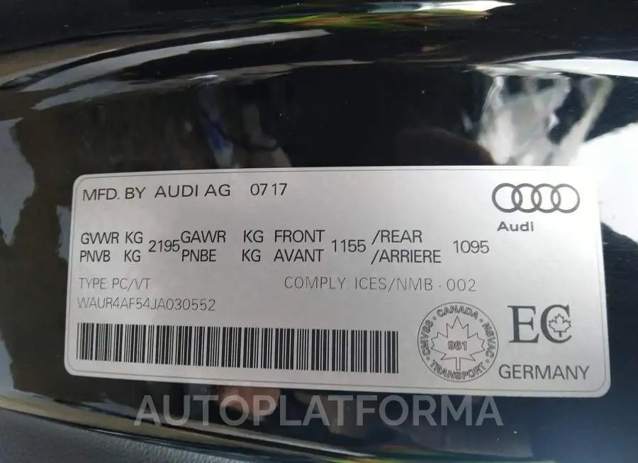 AUDI S5 PRESTIGE 2018 vin WAUR4AF54JA030552 from auto auction Caiaai