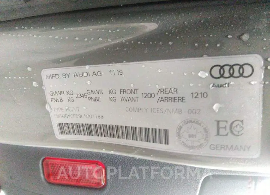 AUDI S5 PRESTIGE 2020 vin WAUB4CF59LA001788 from auto auction Caiaai