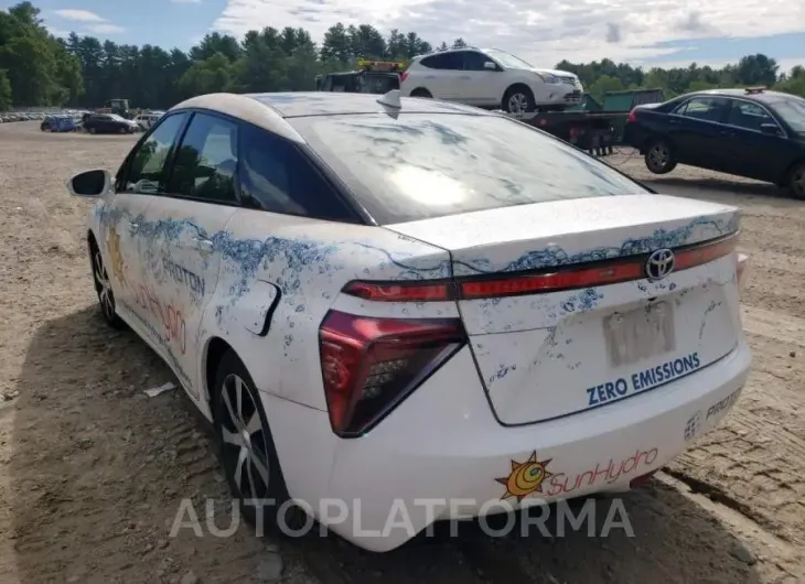 TOYOTA MIRAI 2016 vin JTDBVRBD0GA000213 from auto auction Copart