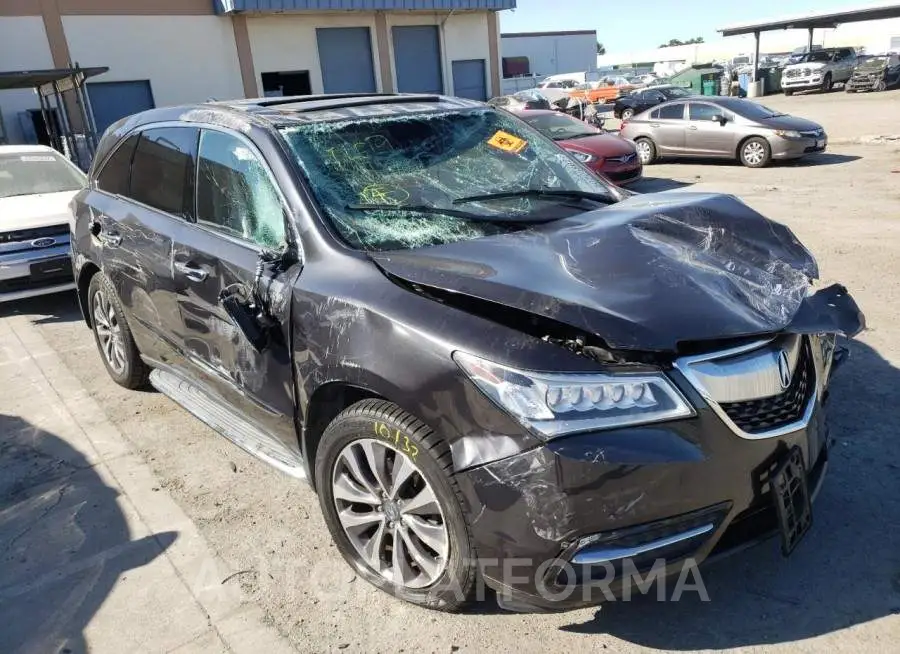 ACURA MDX TECHNO 2016 vin 5FRYD4H49GB032347 from auto auction Copart