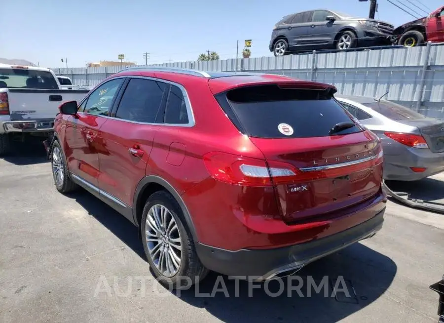 LINCOLN MKX RESERV 2016 vin 2LMPJ6LR1GBL84436 from auto auction Copart