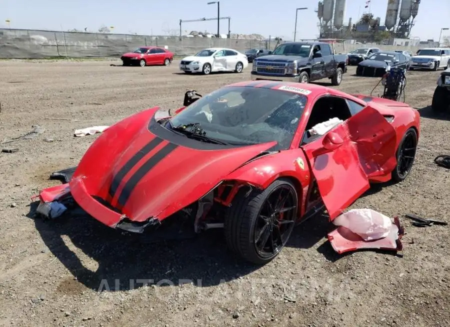 FERRARI 488 PISTA 2019 vin ZFF90HLAXK0241336 from auto auction Copart