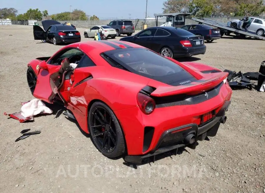 FERRARI 488 PISTA 2019 vin ZFF90HLAXK0241336 from auto auction Copart