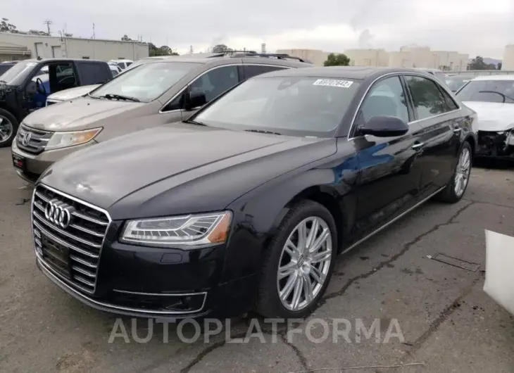 AUDI A8 L QUATT 2015 vin WAU32AFDXFN001771 from auto auction Copart