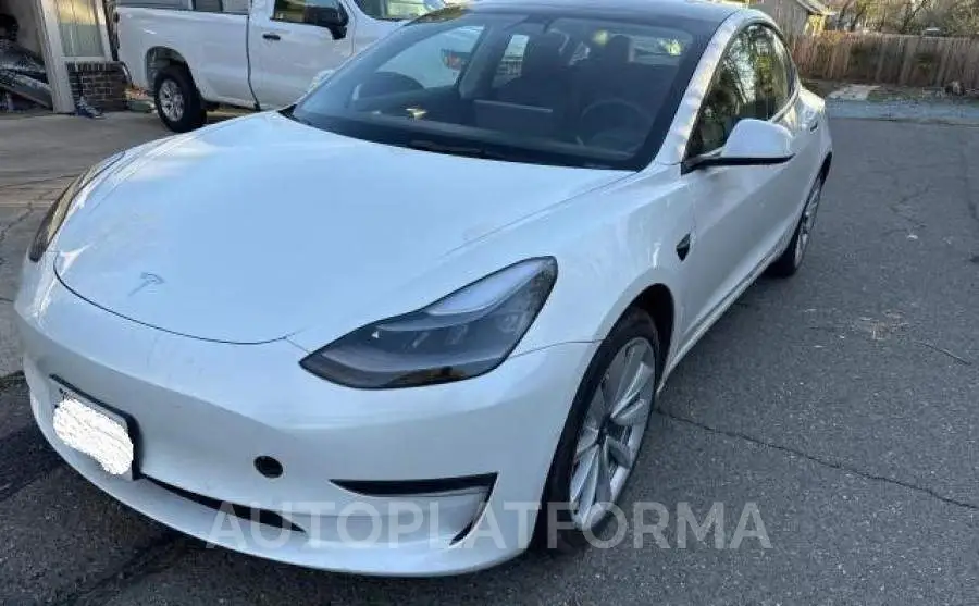 TESLA MODEL 3 2022 vin 5YJ3E1EA2NF144132 from auto auction Copart