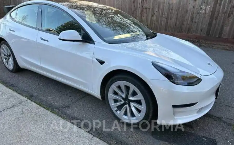 TESLA MODEL 3 2022 vin 5YJ3E1EA2NF144132 from auto auction Copart