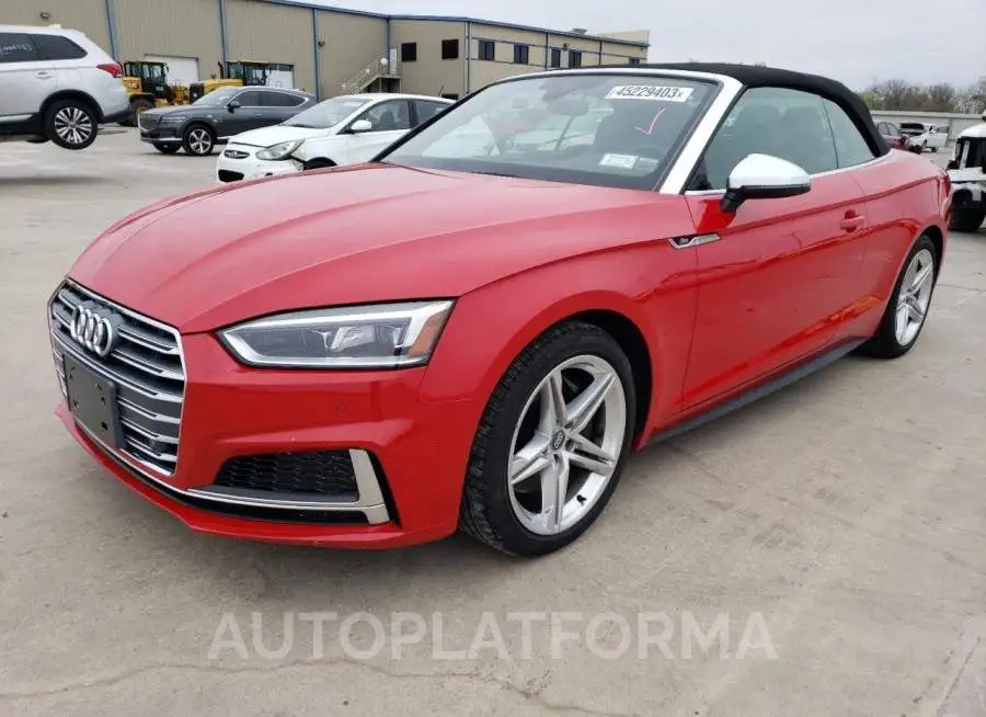 AUDI S5 PREMIUM 2018 vin WAUY4GF50JN013318 from auto auction Copart