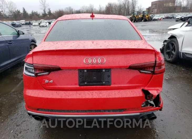 AUDI S4 PRESTIG 2018 vin WAUC4BF42JA024879 from auto auction Copart